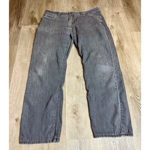 Prana Jeans Size 38x32 Mens Gray Denim Cotton 5-Pocket Slim Fit Straight